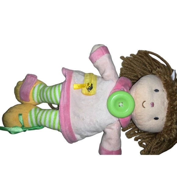 Learning Activity Doll  Button  Zip  Buckle Tie  13 inch  Soft Doll - Picture 3 of 6
